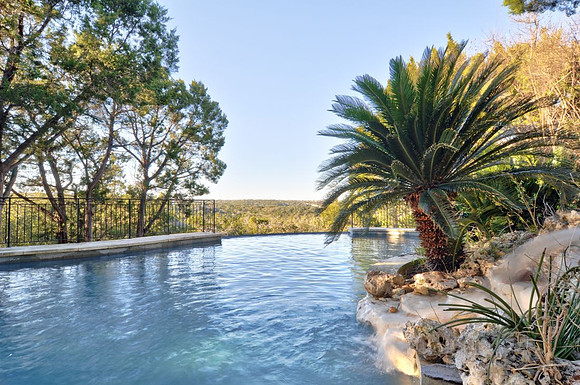 Pool w/waterfall to Hills