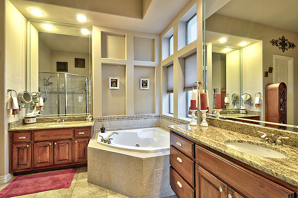 Master Bath vanities and tub
