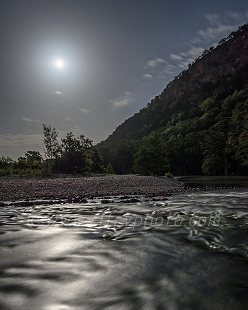 Frio River Garner State Park Texas "super moon" full moon