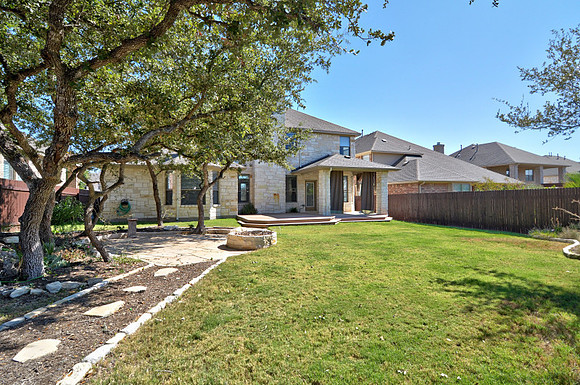 Back yard toward house