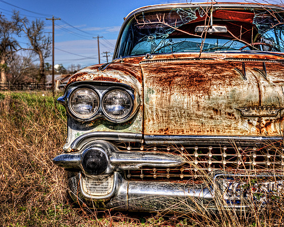 Ditched Caddy