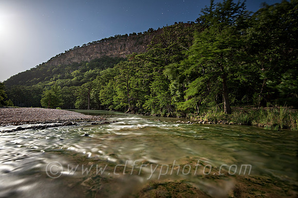 Frio River Garner State Park Texas "Super moon"